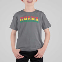 Vintage Ghana Flag Varsity T Shirt For Kid Classic Ghanaian Pride Heritage Graphic