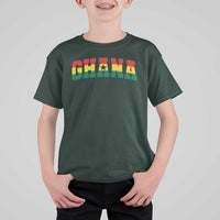 Vintage Ghana Flag Varsity T Shirt For Kid Classic Ghanaian Pride Heritage Graphic