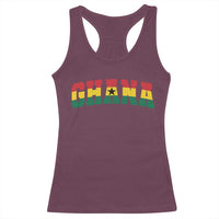Vintage Ghana Flag Varsity Racerback Tank Top Classic Ghanaian Pride Heritage Graphic