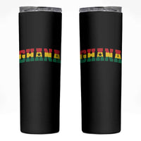 Vintage Ghana Flag Varsity Skinny Tumbler Classic Ghanaian Pride Heritage Graphic