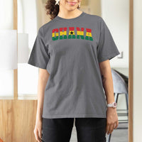 Vintage Ghana Flag Varsity T Shirt For Women Classic Ghanaian Pride Heritage Graphic