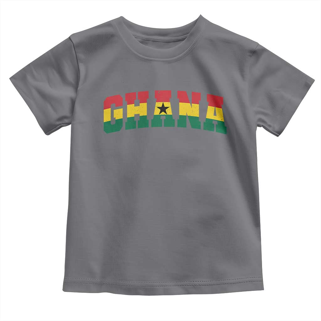 Vintage Ghana Flag Varsity Toddler T Shirt Classic Ghanaian Pride Heritage Graphic