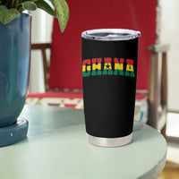 Vintage Ghana Flag Varsity Tumbler Cup Classic Ghanaian Pride Heritage Graphic