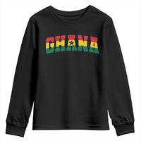 Vintage Ghana Flag Varsity Youth Sweatshirt Classic Ghanaian Pride Heritage Graphic