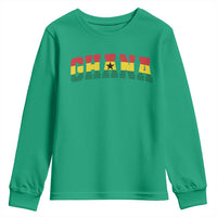 Vintage Ghana Flag Varsity Youth Sweatshirt Classic Ghanaian Pride Heritage Graphic
