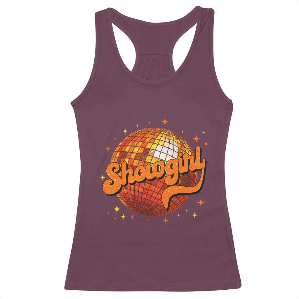 Showgirl Racerback Tank Top Orange Show Girl Concert Country Music Fan Gift
