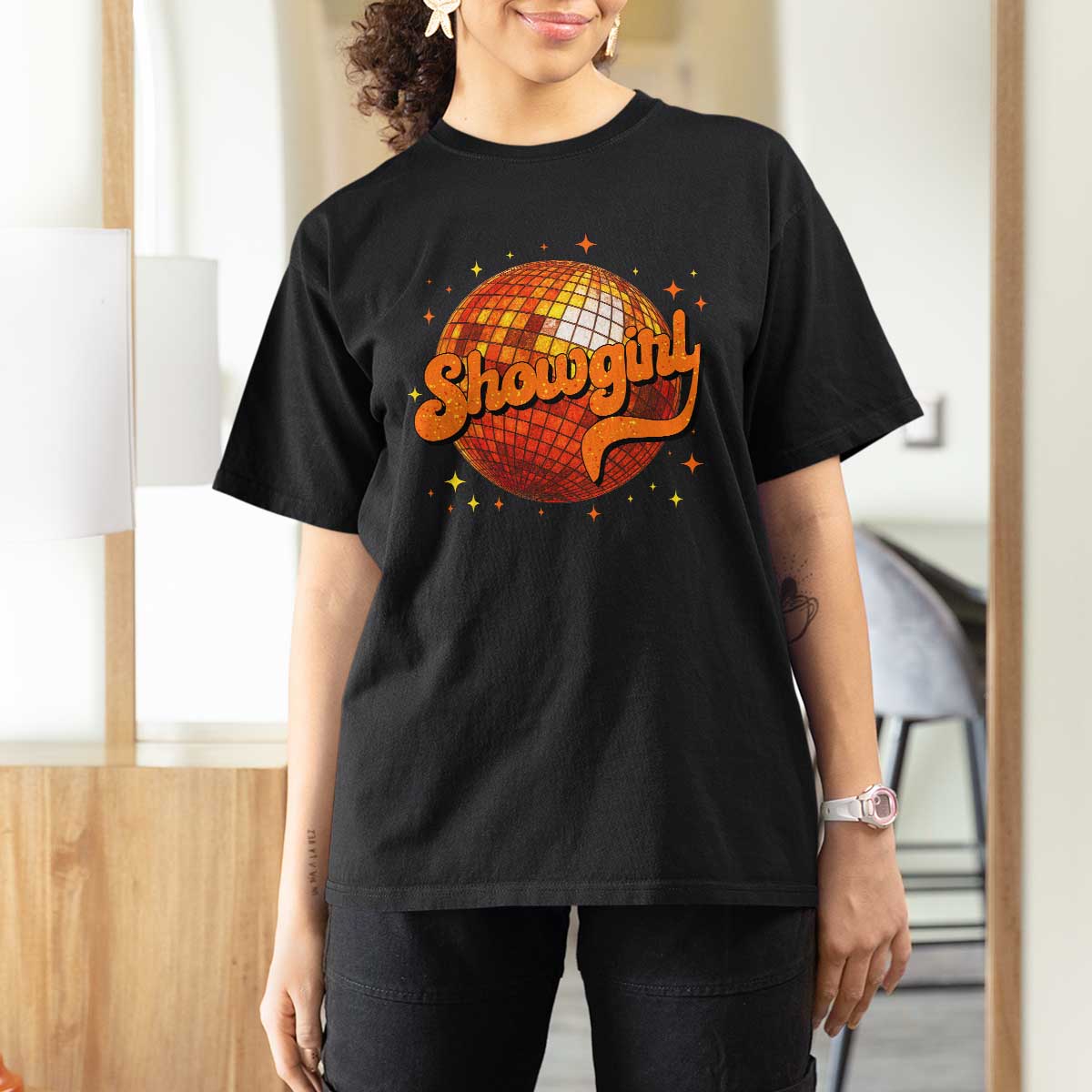 Showgirl T Shirt For Women Orange Show Girl Concert Country Music Fan Gift