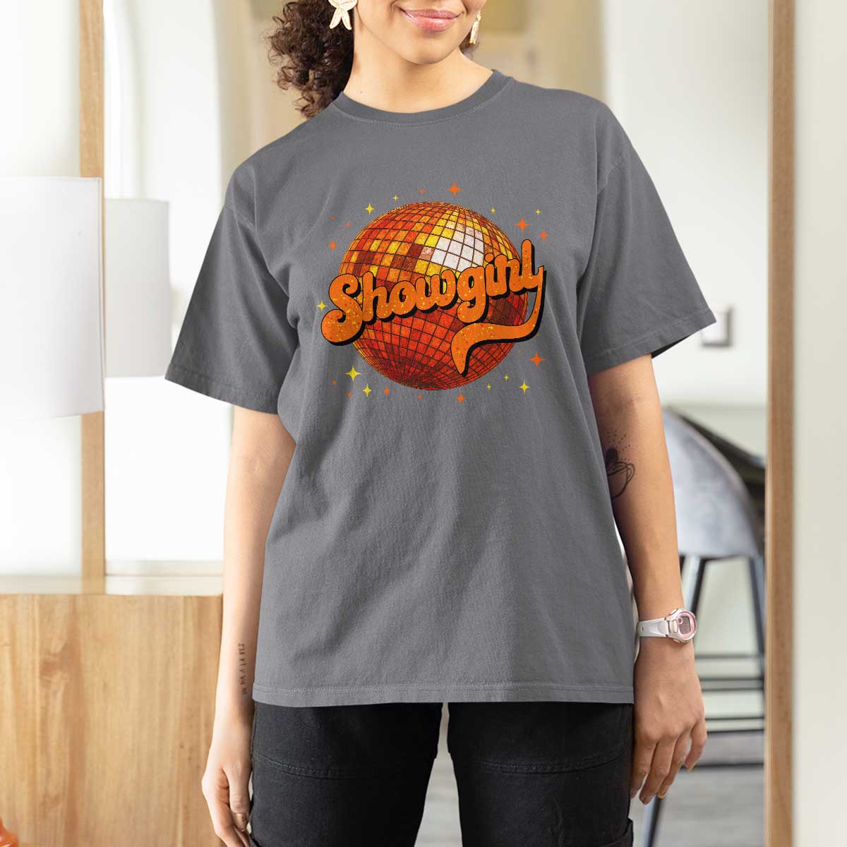 Showgirl T Shirt For Women Orange Show Girl Concert Country Music Fan Gift
