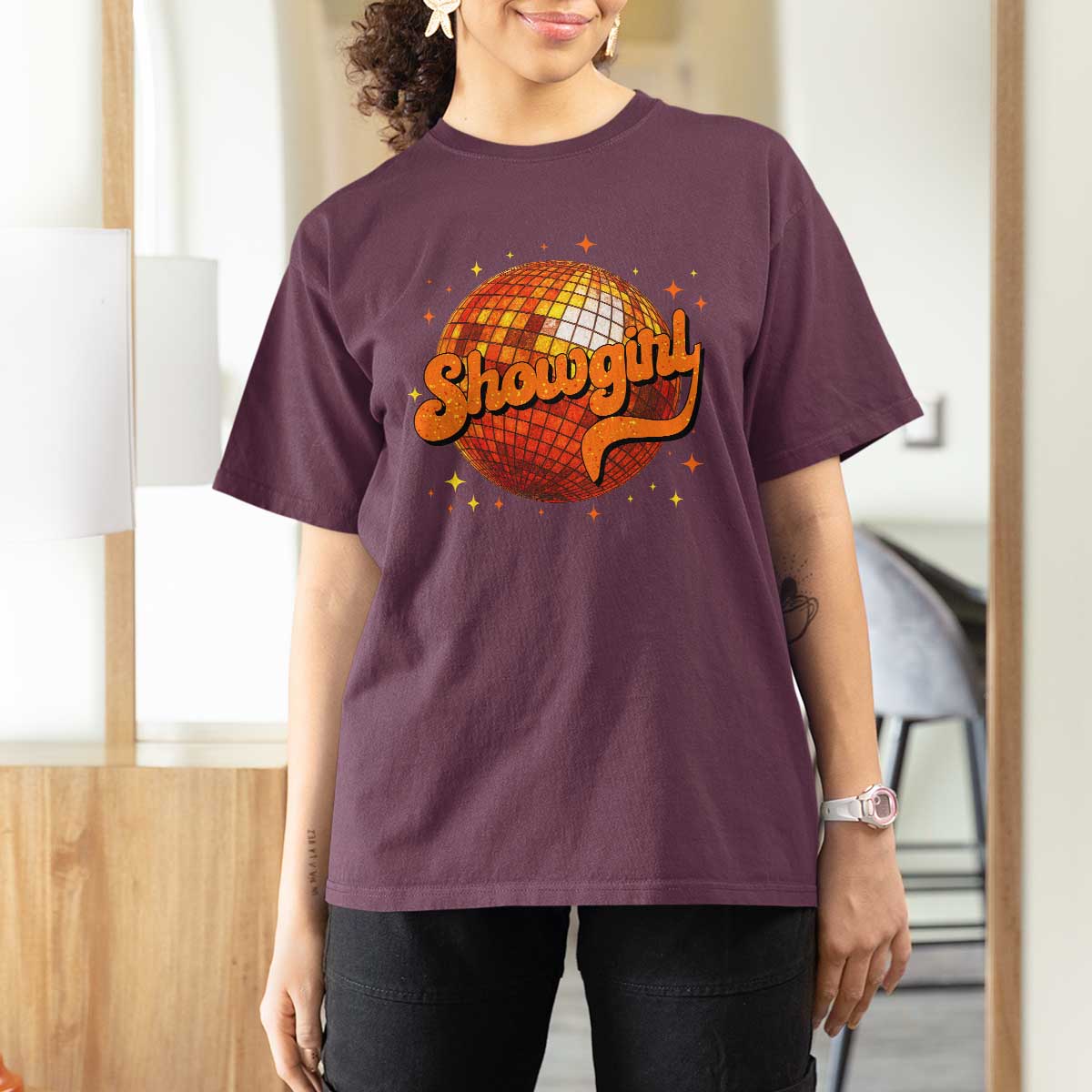 Showgirl T Shirt For Women Orange Show Girl Concert Country Music Fan Gift