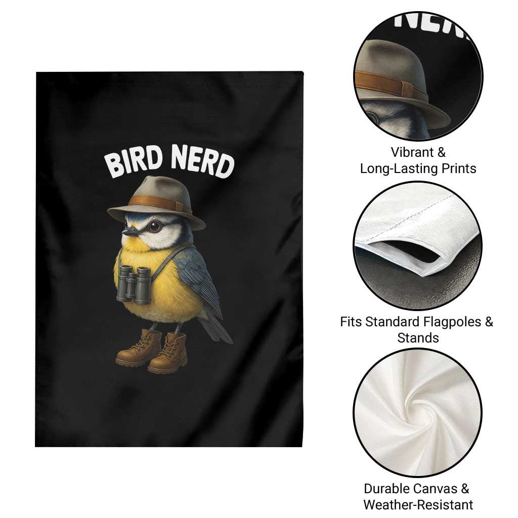 Bird Nerd Garden Flag Funny Birding Bird Lover Watcher Twitcher - Wonder Print Shop