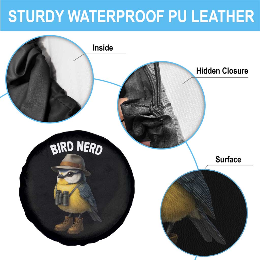 Bird Nerd Spare Tire Cover Funny Birding Bird Lover Watcher Twitcher - Wonder Print Shop