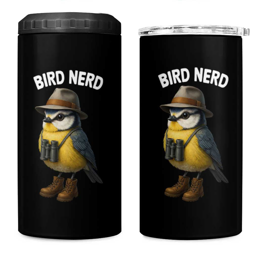 Bird Nerd 4 in 1 Can Cooler Tumbler Funny Birding Bird Lover Watcher Twitcher - Wonder Print Shop