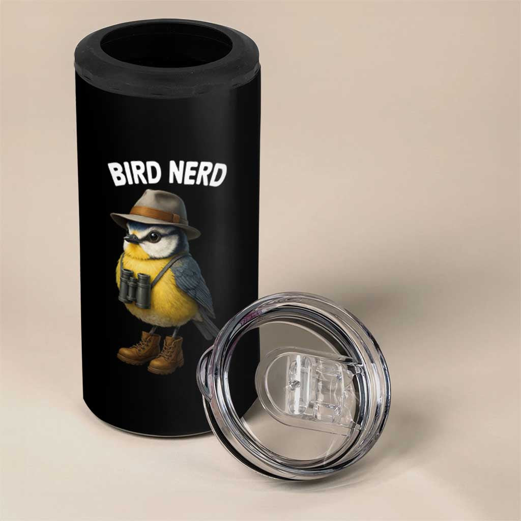 Bird Nerd 4 in 1 Can Cooler Tumbler Funny Birding Bird Lover Watcher Twitcher - Wonder Print Shop