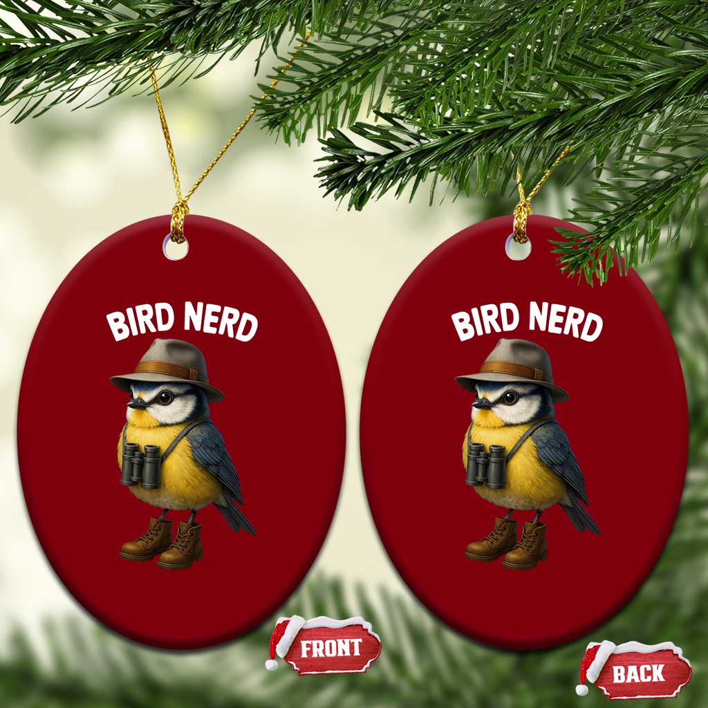 Bird Nerd Ceramic Ornament Funny Birding Bird Lover Watcher Twitcher - Wonder Print Shop