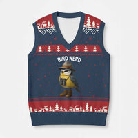 Bird Nerd V-Neck Knit Sweater Vest Funny Birding Bird Lover Watcher Twitcher - Wonder Print Shop