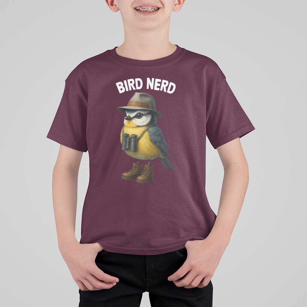 Bird Nerd T Shirt For Kid Funny Birding Bird Lover Watcher Twitcher - Wonder Print Shop