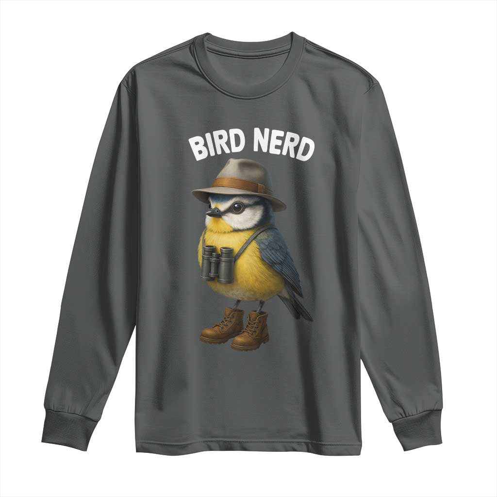 Bird Nerd Long Sleeve Shirt Funny Birding Bird Lover Watcher Twitcher - Wonder Print Shop