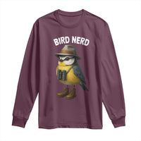 Bird Nerd Long Sleeve Shirt Funny Birding Bird Lover Watcher Twitcher - Wonder Print Shop