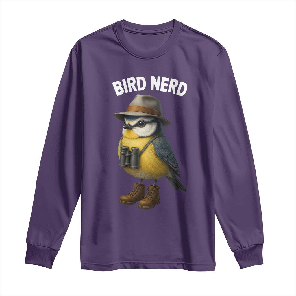 Bird Nerd Long Sleeve Shirt Funny Birding Bird Lover Watcher Twitcher - Wonder Print Shop
