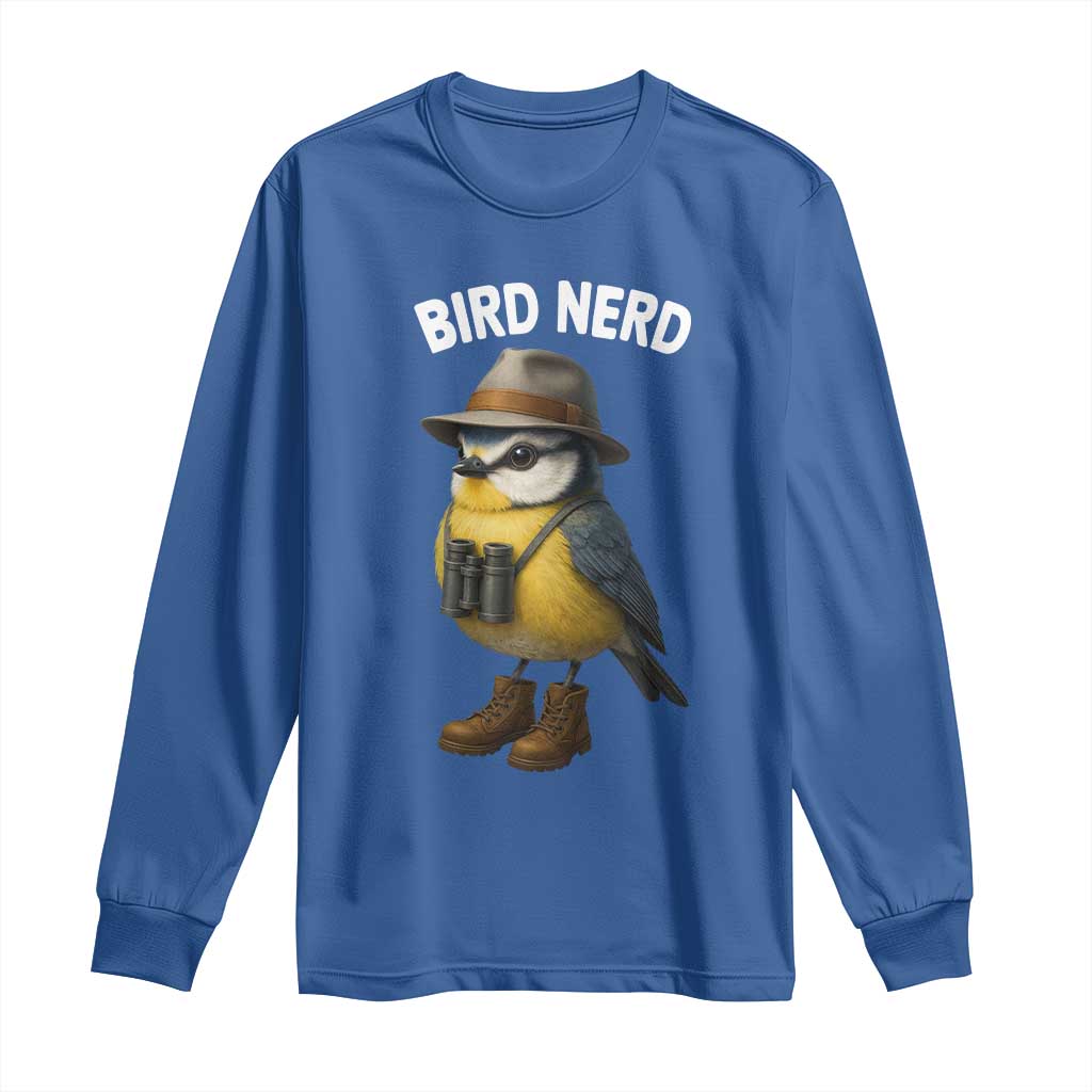 Bird Nerd Long Sleeve Shirt Funny Birding Bird Lover Watcher Twitcher - Wonder Print Shop