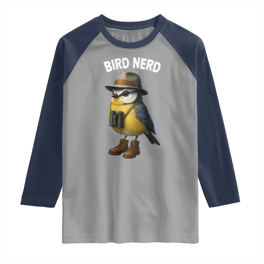 Bird Nerd Raglan Shirt Funny Birding Bird Lover Watcher Twitcher - Wonder Print Shop