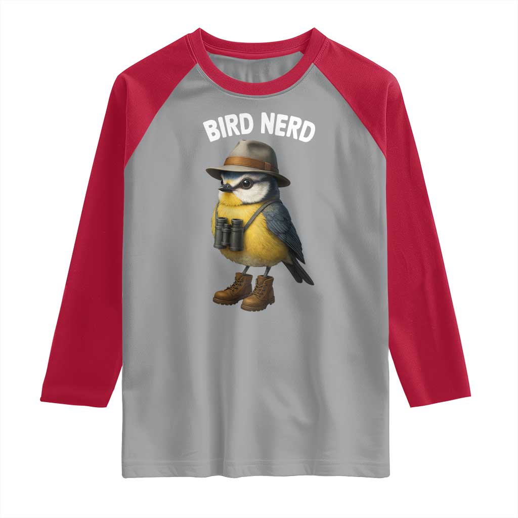 Bird Nerd Raglan Shirt Funny Birding Bird Lover Watcher Twitcher - Wonder Print Shop
