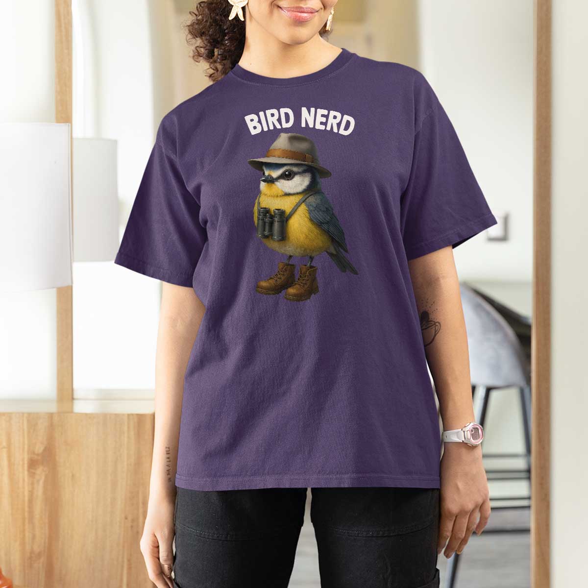 Bird Nerd T Shirt For Women Funny Birding Bird Lover Watcher Twitcher - Wonder Print Shop