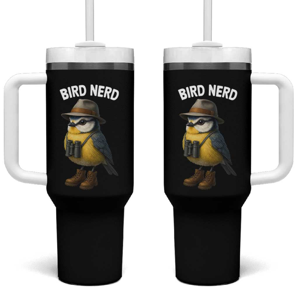 Bird Nerd Tumbler With Handle Funny Birding Bird Lover Watcher Twitcher - Wonder Print Shop