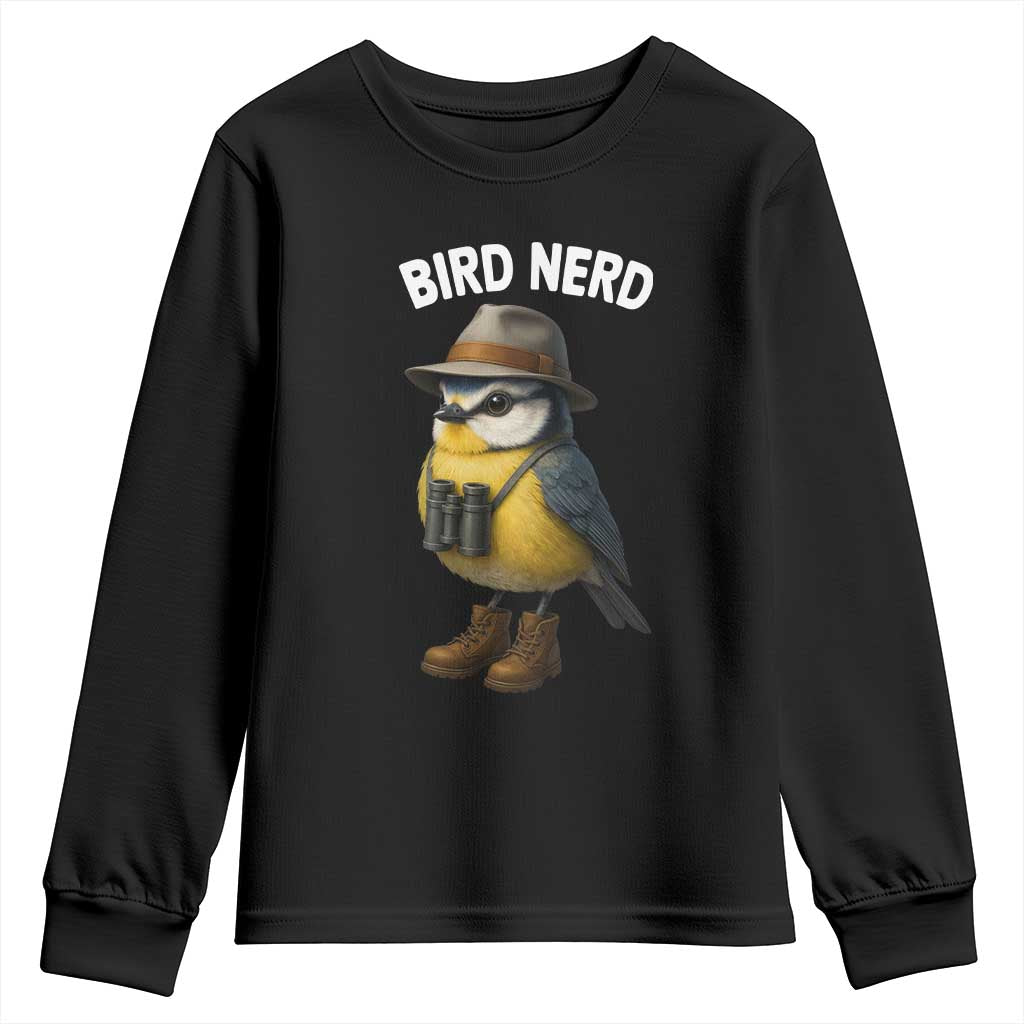 Bird Nerd Youth Sweatshirt Funny Birding Bird Lover Watcher Twitcher - Wonder Print Shop