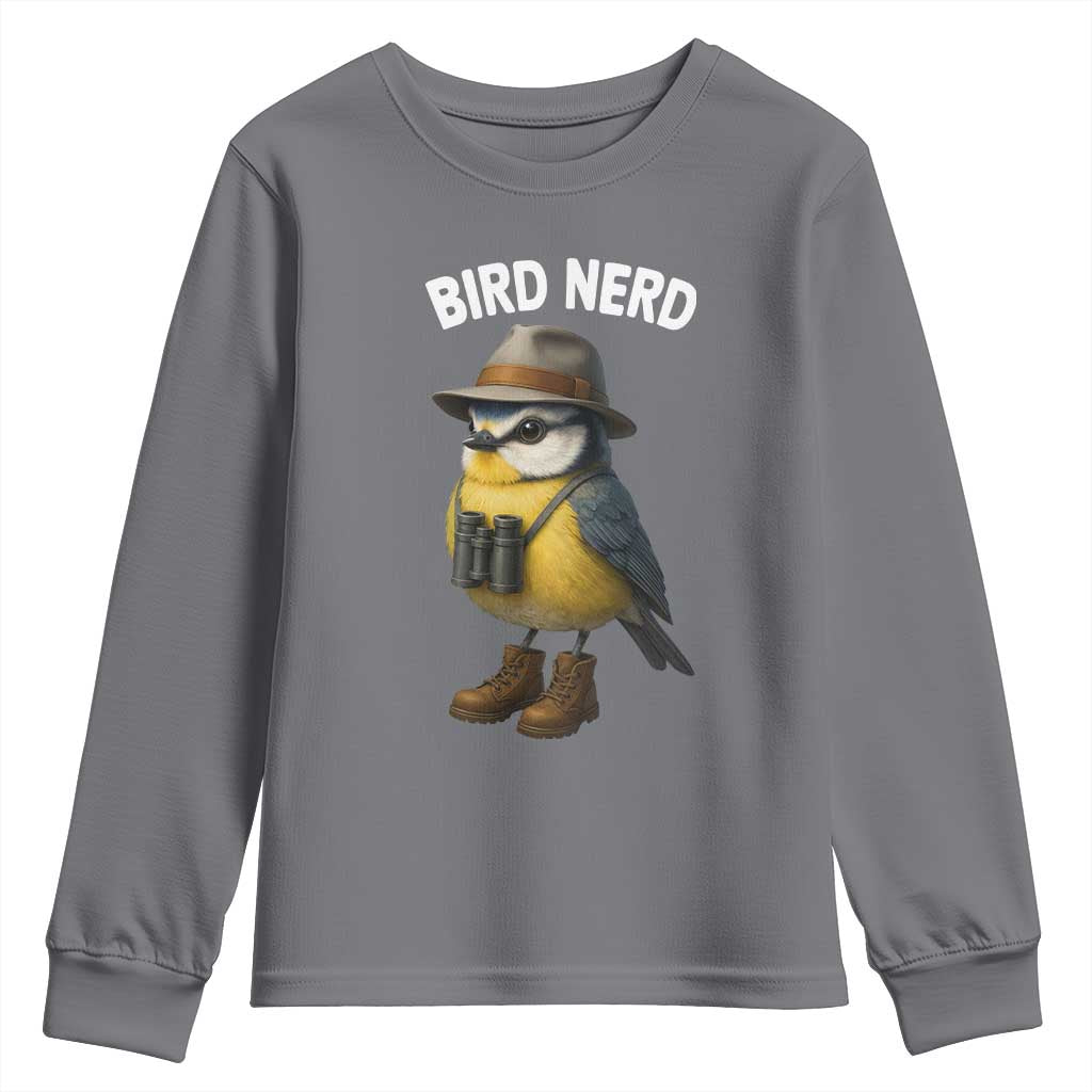 Bird Nerd Youth Sweatshirt Funny Birding Bird Lover Watcher Twitcher - Wonder Print Shop
