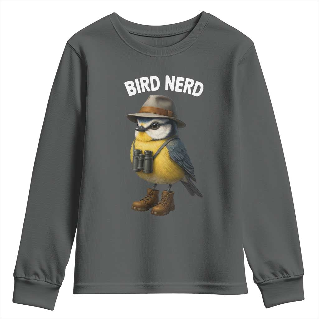 Bird Nerd Youth Sweatshirt Funny Birding Bird Lover Watcher Twitcher - Wonder Print Shop