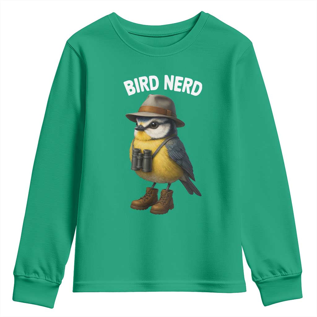 Bird Nerd Youth Sweatshirt Funny Birding Bird Lover Watcher Twitcher - Wonder Print Shop