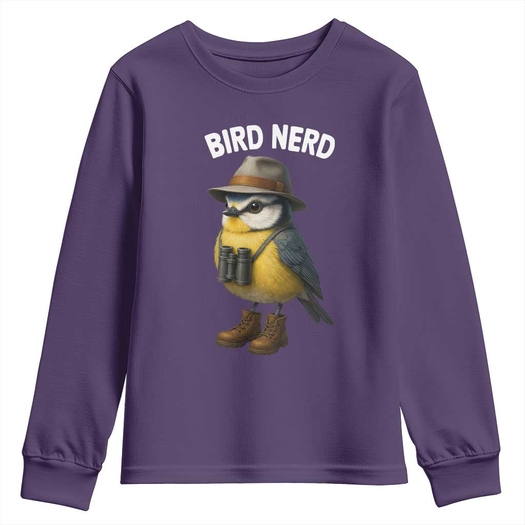 Bird Nerd Youth Sweatshirt Funny Birding Bird Lover Watcher Twitcher - Wonder Print Shop