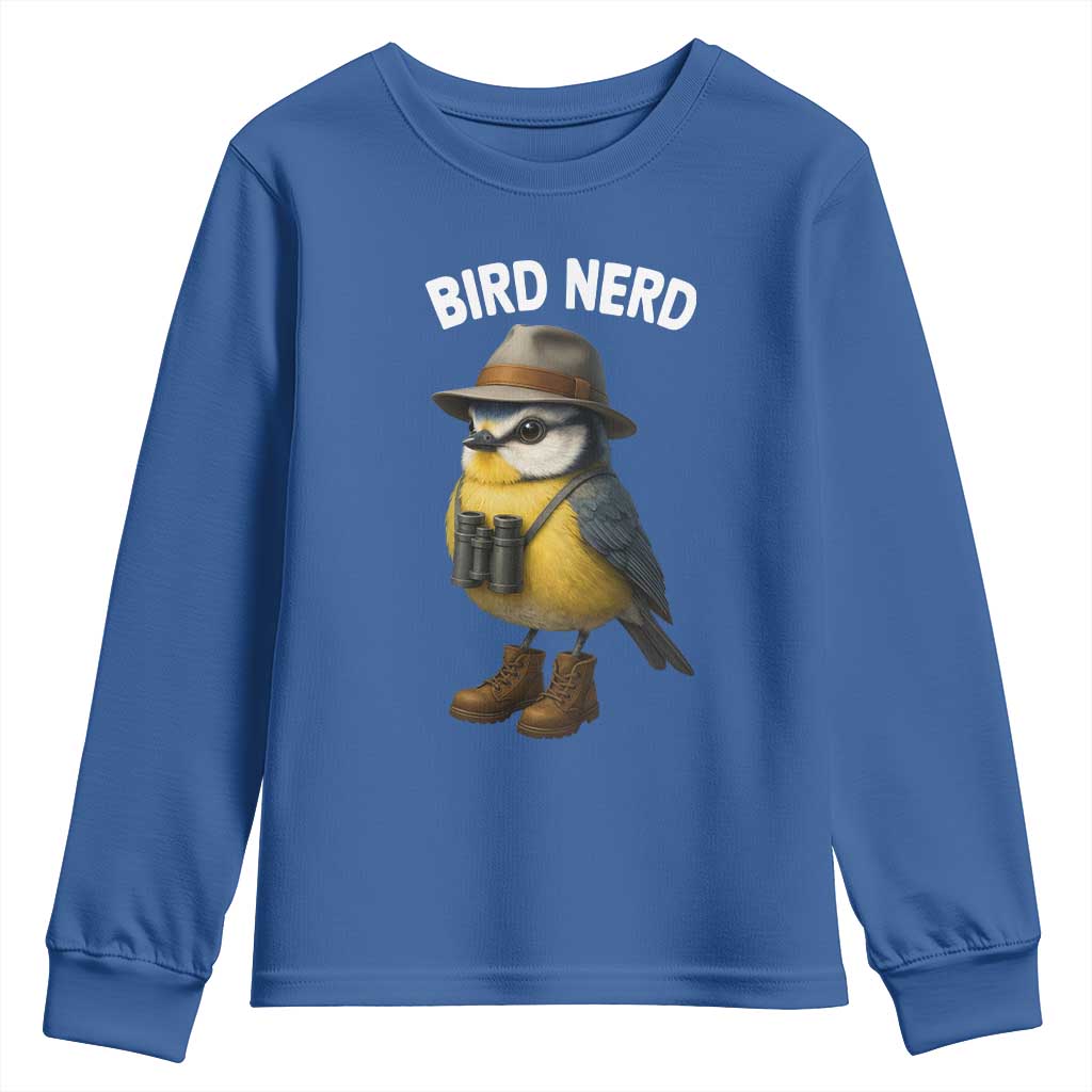 Bird Nerd Youth Sweatshirt Funny Birding Bird Lover Watcher Twitcher - Wonder Print Shop