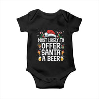 Family Matching Christmas Baby Onesie Most Likely To Christmas To Offer Santa A Beer - Wonder Print Shop