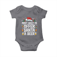 Family Matching Christmas Baby Onesie Most Likely To Christmas To Offer Santa A Beer - Wonder Print Shop