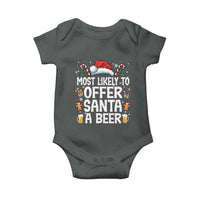 Family Matching Christmas Baby Onesie Most Likely To Christmas To Offer Santa A Beer - Wonder Print Shop