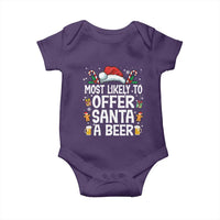 Family Matching Christmas Baby Onesie Most Likely To Christmas To Offer Santa A Beer - Wonder Print Shop