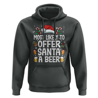 Family Matching Christmas Hoodie Most Likely To Christmas To Offer Santa A Beer - Wonder Print Shop