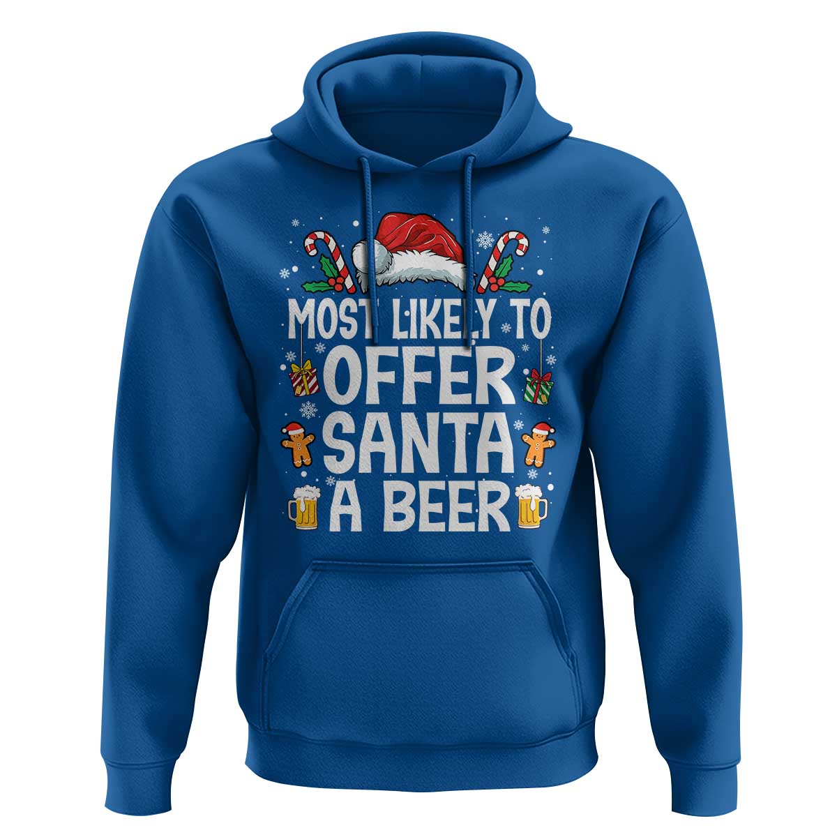 Family Matching Christmas Hoodie Most Likely To Christmas To Offer Santa A Beer - Wonder Print Shop