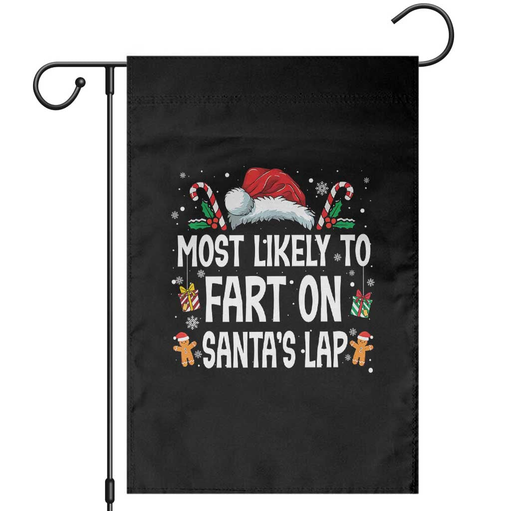Family Matching Christmas Garden Flag Most Likely To Fart On Santa's Lap - Wonder Print Shop