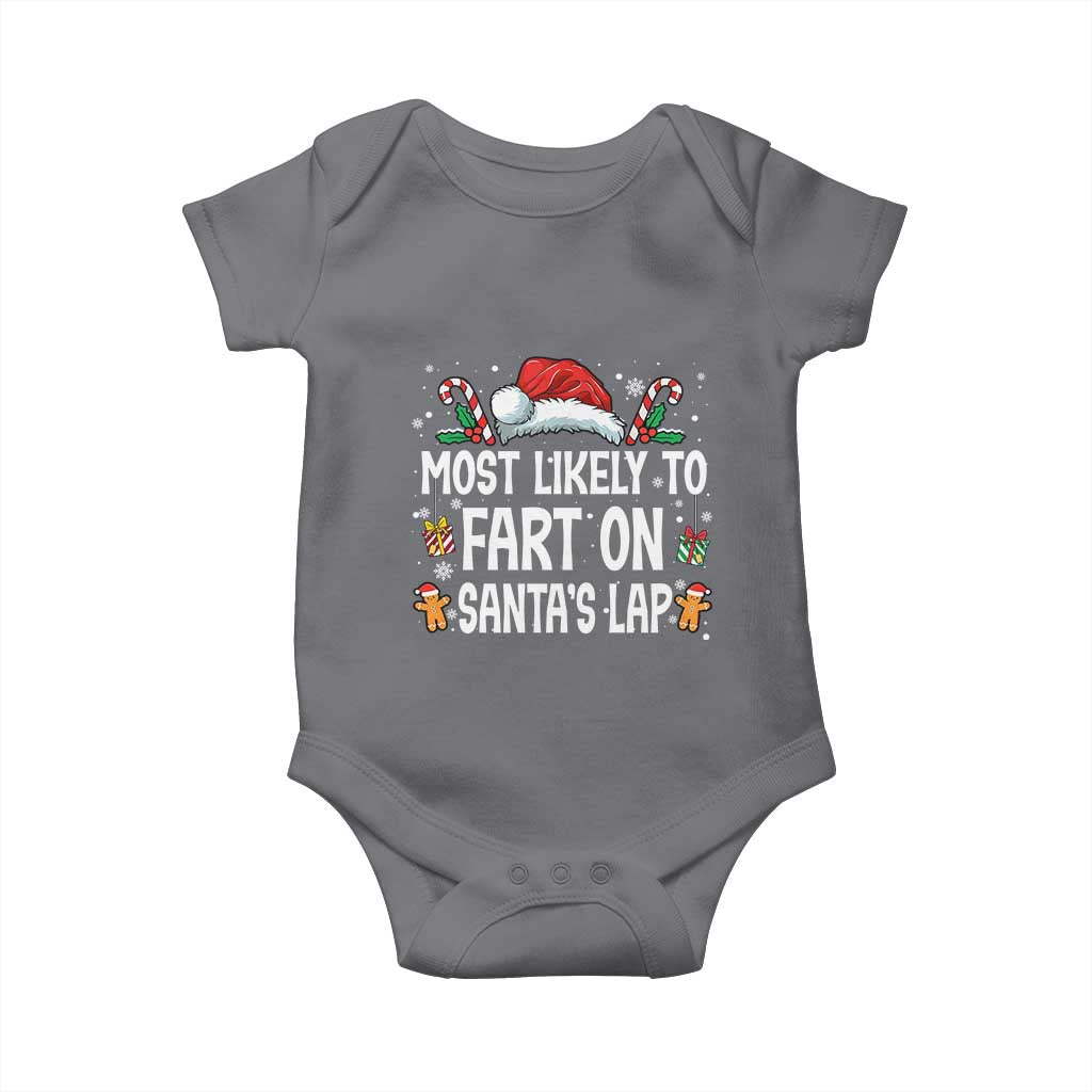 Family Matching Christmas Baby Onesie Most Likely To Fart On Santa's Lap - Wonder Print Shop