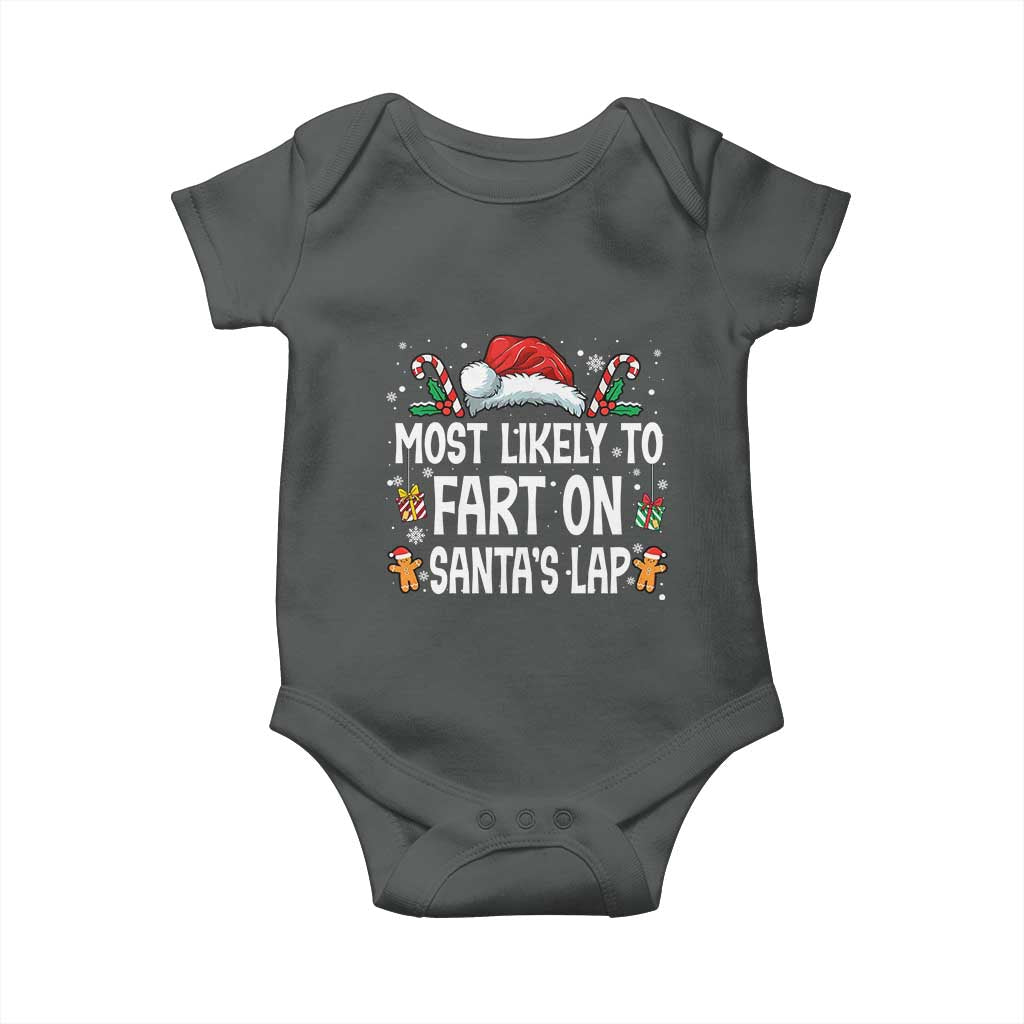 Family Matching Christmas Baby Onesie Most Likely To Fart On Santa's Lap - Wonder Print Shop