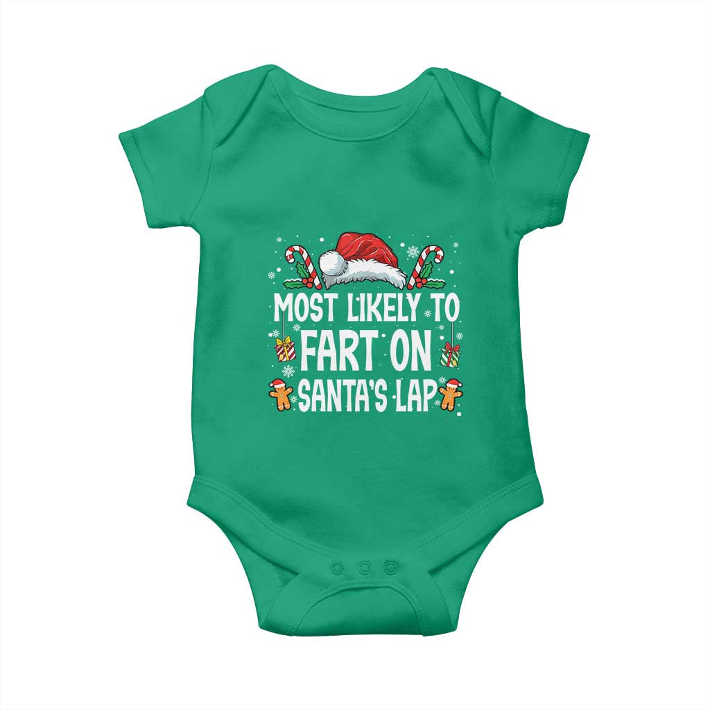 Family Matching Christmas Baby Onesie Most Likely To Fart On Santa's Lap - Wonder Print Shop