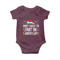 Family Matching Christmas Baby Onesie Most Likely To Fart On Santa's Lap - Wonder Print Shop