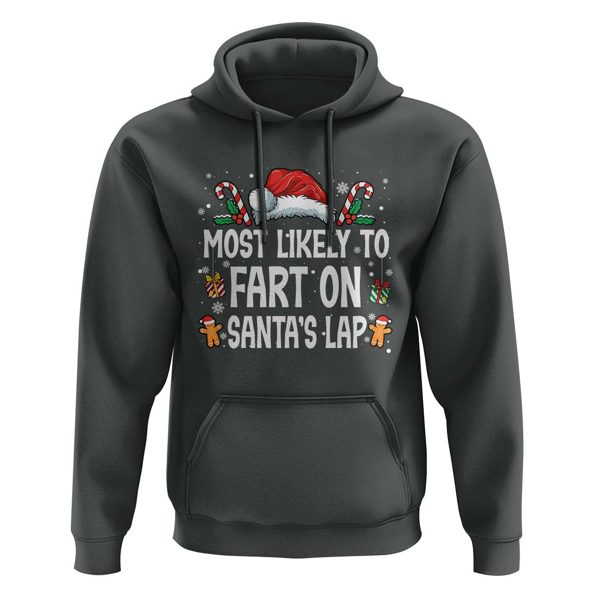 Family Matching Christmas Hoodie Most Likely To Fart On Santa's Lap - Wonder Print Shop