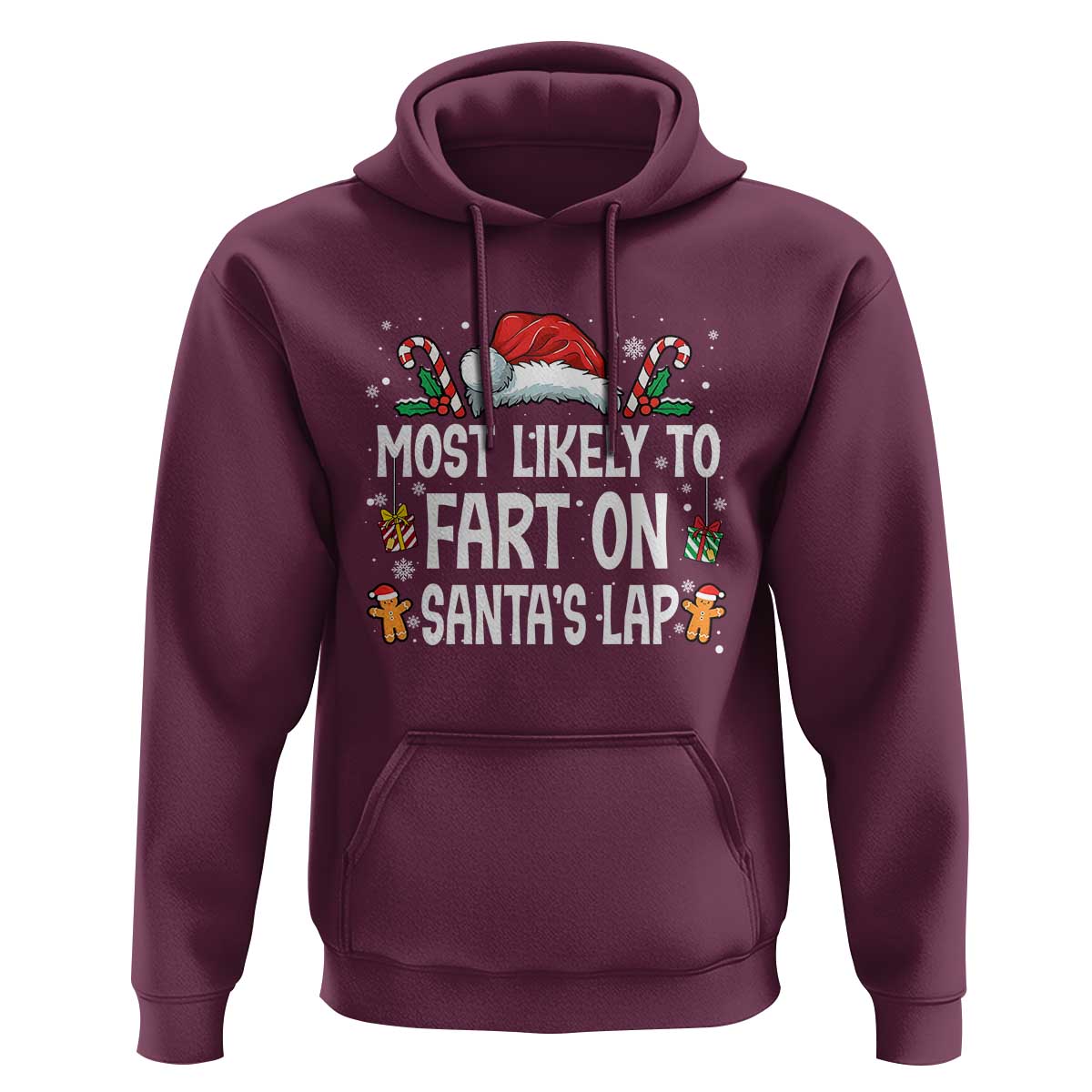 Family Matching Christmas Hoodie Most Likely To Fart On Santa's Lap - Wonder Print Shop
