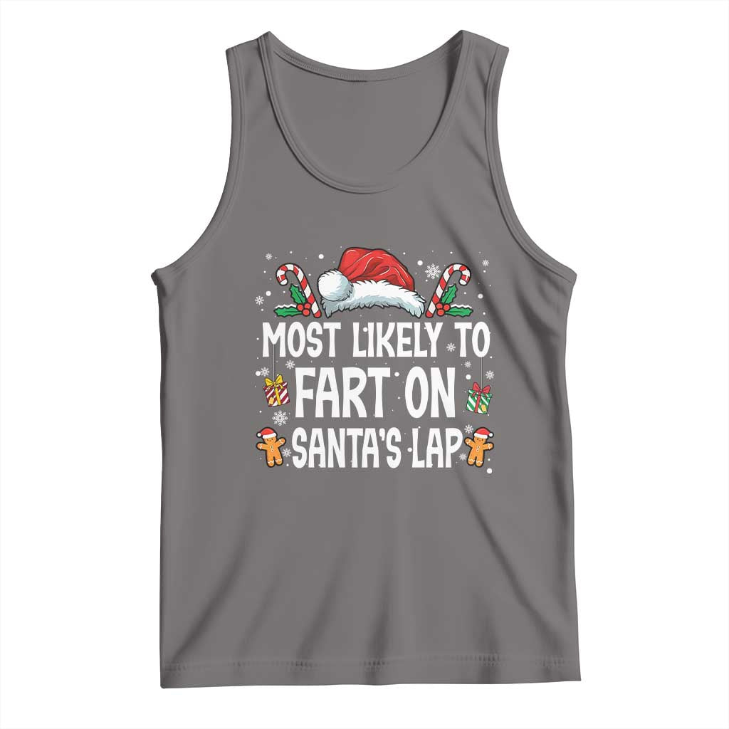 Family Matching Christmas Tank Top Most Likely To Fart On Santa's Lap - Wonder Print Shop