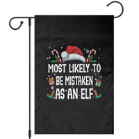 Family Matching Christmas Garden Flag Funny Most Likely To Be Mistaken As An Elf - Wonder Print Shop