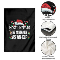 Family Matching Christmas Garden Flag Funny Most Likely To Be Mistaken As An Elf - Wonder Print Shop
